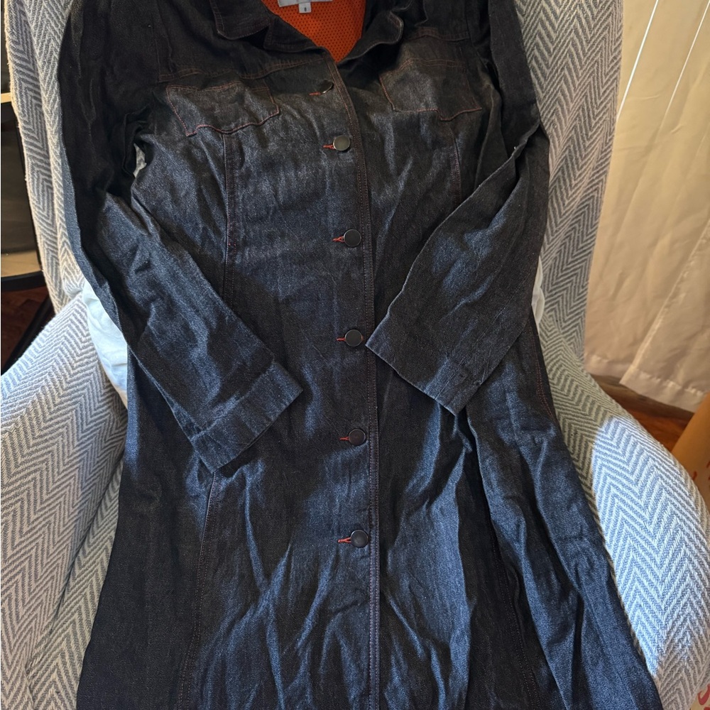 Dark Denim light Long Coat